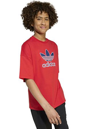 adidas Baskılı Kırmızı Erkek Çocuk T-Shirt JV8556 TEE