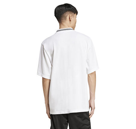 JW5898-E adidas Loose Polo Erkek T-Shirt Beyaz
