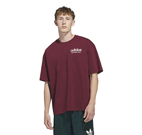 JW6645-E adidas Asd Otb Tee Erkek T-Shirt Bordo