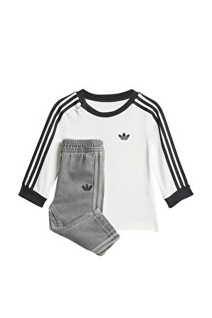 adidas  Bebek  Beyaz  Eşofman DENIM LS SET JW5312
