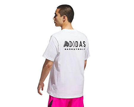 adidas Gfx Lb Tee 2 Erkek Basketbol Tişörtü JV8302 Beyaz