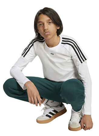 adidas Düz Beyaz Kız Çocuk T-Shirt JV7799 LONG SLEEVE TEE