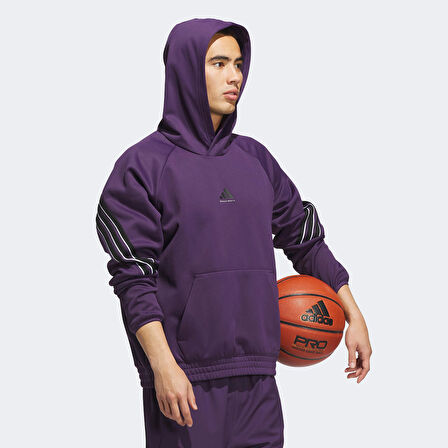 adidas Select Foundation Fleece Erkek Mor Basketbol Sweatshirt