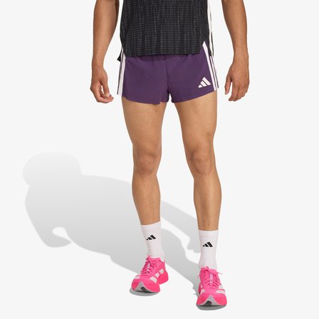adidas Adizero Running Split Erkek Mor Koşu Şortu