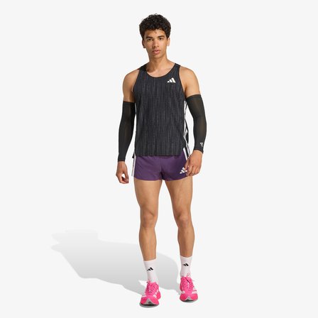 adidas Adizero Running Split Erkek Mor Koşu Şortu