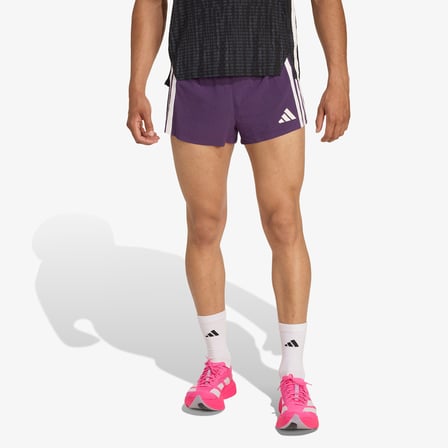 adidas Adizero Running Split Erkek Mor Koşu Şortu