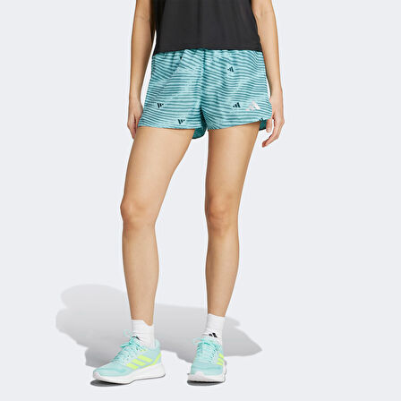 adidas Adi365 Running Essentials Brand Love Kadın Mavi Koşu Şortu