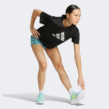 adidas Adi365 Running Essentials Brand Love Kadın Mavi Koşu Şortu