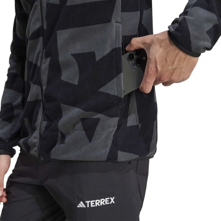 Adidas Erkek Sweatshirt Terrex Multi Printed Full-Zip Fleece Jacket Jy4814