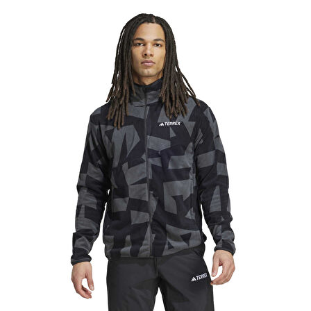 Adidas Erkek Sweatshirt Terrex Multi Printed Full-Zip Fleece Jacket Jy4814