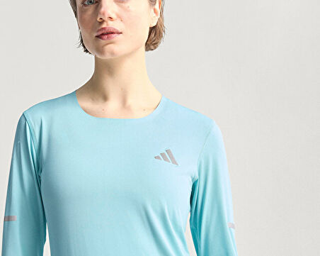 adidas Adi365 Co Ls W Kadın Koşu Uzun Kollu Tişört KB9919 Mavi