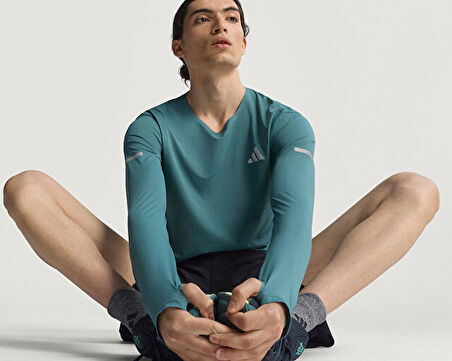 adidas Adi365 Co Ls M Erkek Koşu Uzun Koşu Tişört KB9917 Mavi