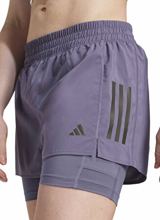 adidas JW9696 OTR B S 2in1 W Koyu Lila Lastikli Bel Kadın Şort
