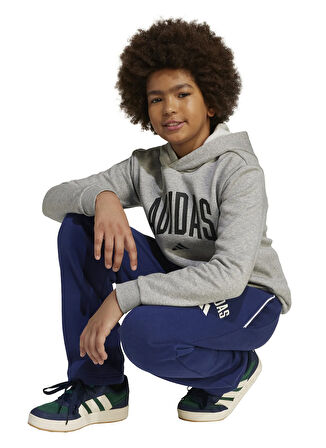 adidas Baskılı Erkek Çocuk Gri Sweatshırt JV7336 J CLGT OH FL HD