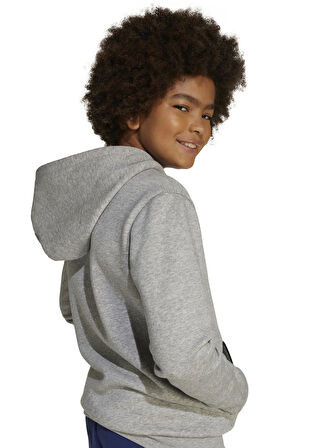 adidas Baskılı Erkek Çocuk Gri Sweatshırt JV7336 J CLGT OH FL HD