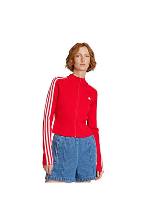 adidas Kadın  Kırmızı  Ceket SLIM KNIT TT JY2598