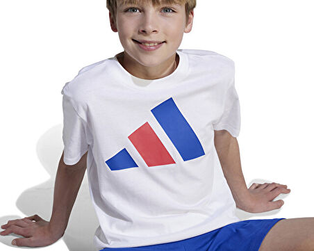 adidas J Bl Tee 160 Çocuk Günlük Tişört JY0298 Beyaz