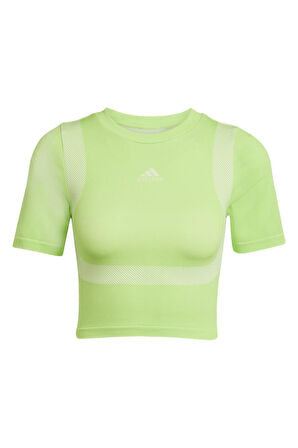 adidas Kadın  Yeşil  T-shirt SEAMLESS TEE JV8506
