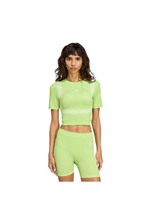 adidas Kadın  Yeşil  T-shirt SEAMLESS TEE JV8506