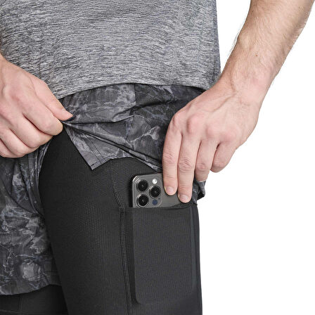 Own The Run Spray Dye 2in1 Erkek Gri Koşu Şort JN9680