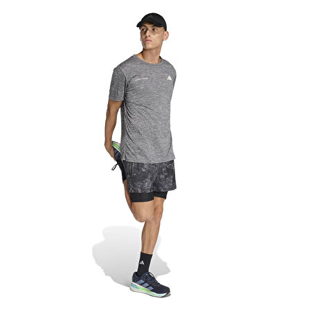 Own The Run Spray Dye 2in1 Erkek Gri Koşu Şort JN9680