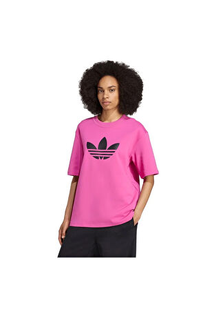 adidas Kadın  Pembe  T-shirt SPACER TRF TEE JV7224