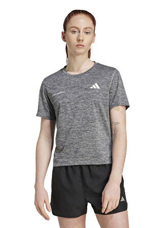 adidas JL8722 OTR MEL TEE W Gri Bisiklet Yaka Normal Düz Kadın T-Shirt