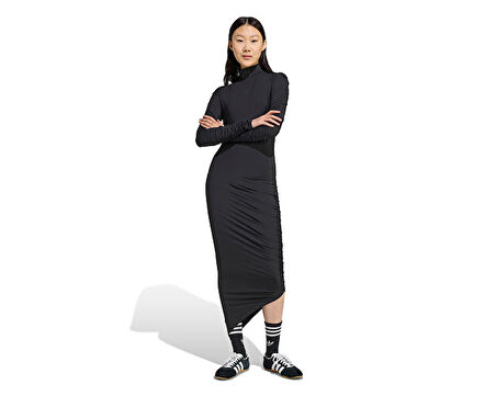 adidas Ruched Maxi Kadın Günlük Elbise JW2806 Siyah