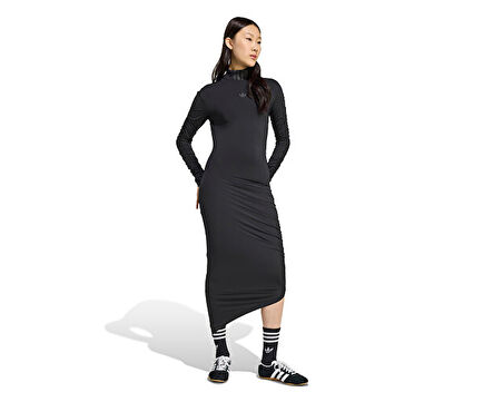 adidas Ruched Maxi Kadın Günlük Elbise JW2806 Siyah