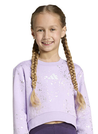 adidas Düz Açık Mor Kız Çocuk Eşofman Takımı JW2421 LG GLAM SET