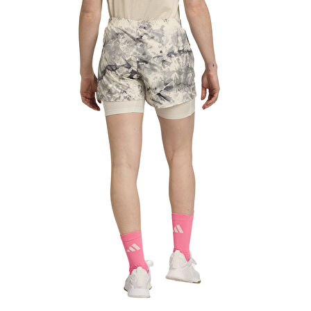 Own The Run Spray Dye 2in1 Kadın Gri Koşu Şort JN9669