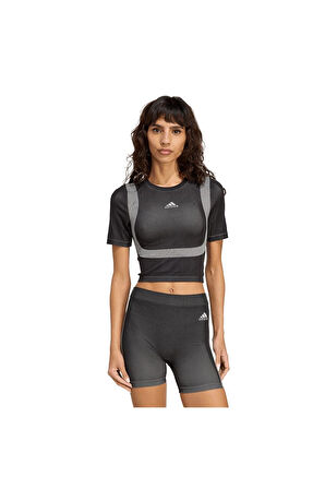 adidas  Kadın  Siyah  T-shirt SEAMLESS TEE JV7159