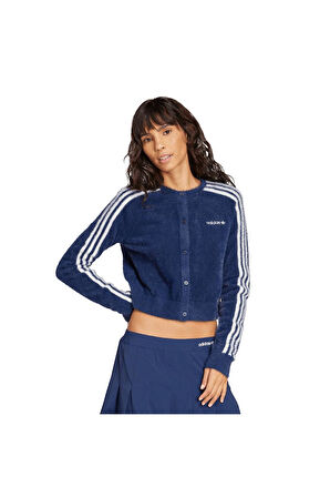 adidas  Kadın  Mavi  Ceket FLUFFY CARDIGAN JW3644
