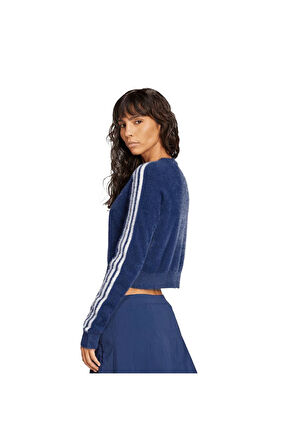 adidas  Kadın  Mavi  Ceket FLUFFY CARDIGAN JW3644