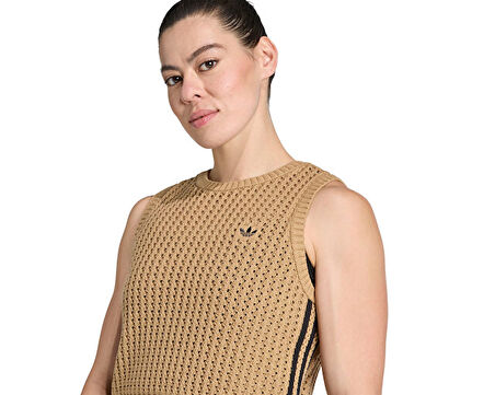 adidas Knitted Vest Kadın Günlük Yelek JW4994 Kahverengi
