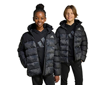 adidas J Sd Aop Jkt Çocuk Günlük Mont JL7399 Siyah