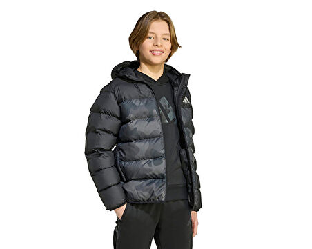 adidas J Sd Aop Jkt Çocuk Günlük Mont JL7399 Siyah