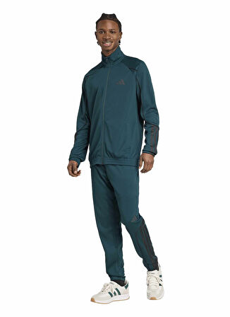 adidas JX5528 M 3S STADIUM TS Petrol Normal Düz Erkek Zip Ceket