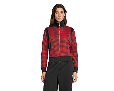 adidas Houndstooth Tt Kadın Günlük Ceket JY3461 Kırmızı