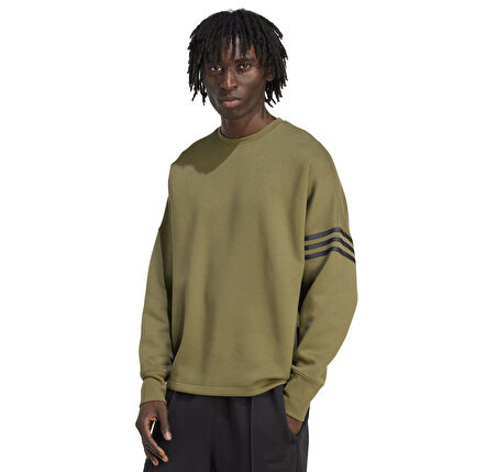 JW7917-E adidas Nc Ls Os Crew Erkek Sweatshirt Haki