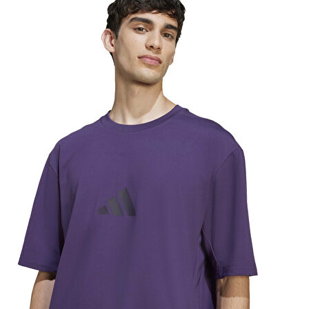 Z.N.E. Loose-Fit Erkek Mor Günlük Stil T-Shirt JW4783