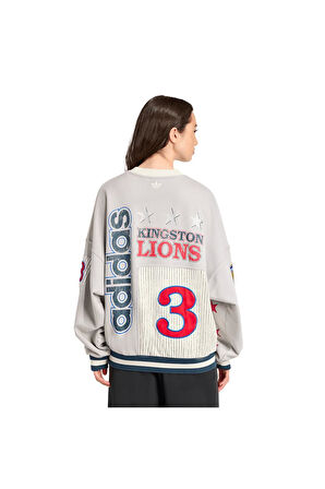 adidas Kadın  Gri  Sweatshirt BASEBALL CREW JW0150