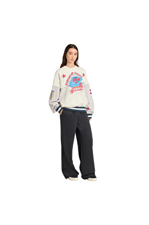 adidas Kadın  Gri  Sweatshirt BASEBALL CREW JW0150