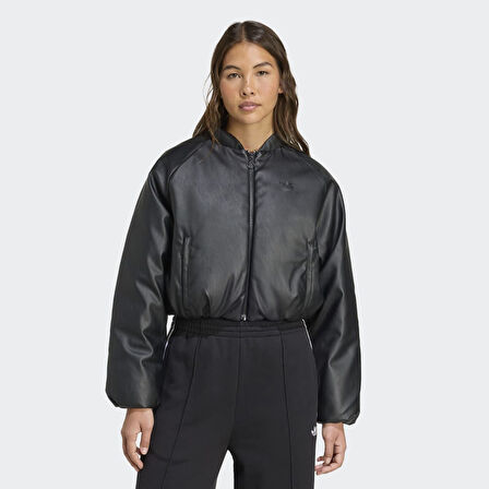 adidas JX5332 PLEATHER BOMBER Kadın Mont