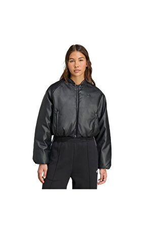 adidas Kadın  Siyah  Mont PLEATHER BOMBER JX5332