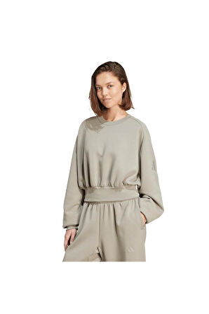 adidas Yeşil Kadın   Sweatshirt W ALL SZN SL SW JW5070