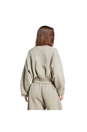 adidas Yeşil Kadın   Sweatshirt W ALL SZN SL SW JW5070