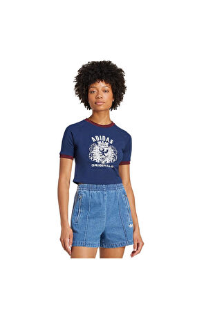 adidas Kadın  Mavi  T-shirt GRFX TEE JW6033