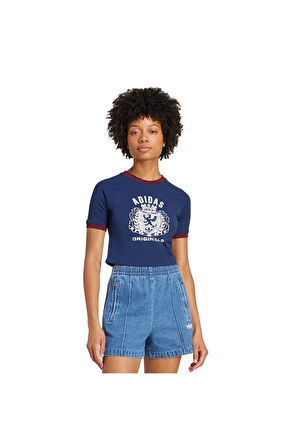 adidas Kadın  Mavi  T-shirt GRFX TEE JW6033