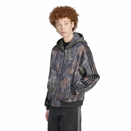 Adidas Erkek Günlük Kapşonlu Eşofman Üstü Camo Hooded Full-Zip Jy2775